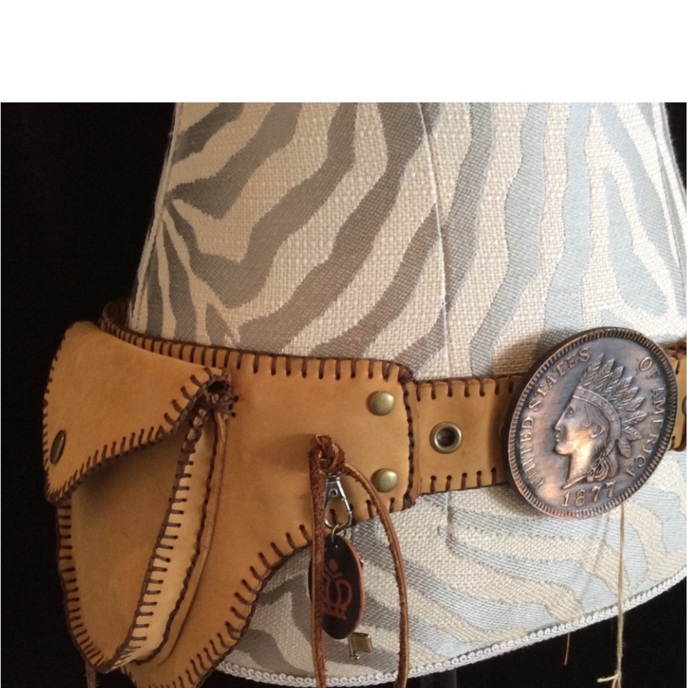 Handcrafted and one of a kind hipster hands free belt